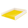 Corbeille a courrier dual wow leitz, blanc jaune