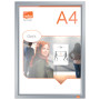 Porte affiche clipasbleIMPRESSION PRO Nobo, A4 avec cadre anodise, Blanc