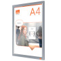 Porte affiche clipasbleIMPRESSION PRO Nobo, A4 avec cadre anodise, Blanc