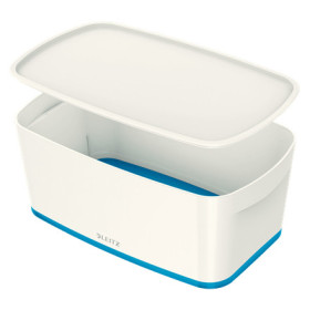 Mybox avec couvercle, petit format wow leitz , blanc bleu