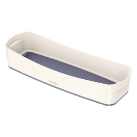 Mybox bac de rangement long wow leitz , blanc gris