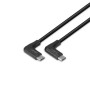 LINDY Câble USB 3.2 type C vers C coudé, 10Gbit s, 1.5m