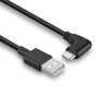 LINDY Câble USB 2.0 Type A vers C coudé, 1m