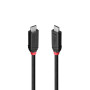 LINDY Câble USB4 240W Type C vers C, 40Gbit s, Black Line, 2m