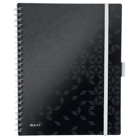 Cahier a4 bemobile wow leitz, ligne, noir