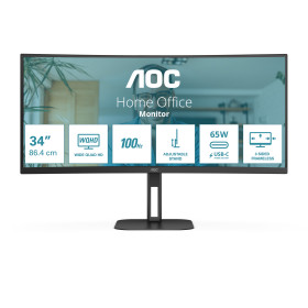 Moniteur 34 AOC V5 CU34V5C BK LED display 86,4 cm (34) 3440 x 1440 pixels Wide Q