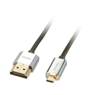 LINDY Câble HDMI Slim, compatible HDMI 2.0 Ultra HD, Ethernet CROMO®, type A D,