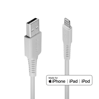 LINDY Câble USB Type A vers Lightning Blanc, 1m