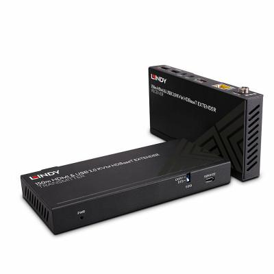 LINDY Extender KVM Cat.6 HDBaseT 150m HDMI 4K60, USB 2.0 & IR