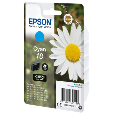 Epson ink cartridge 18 cyan ( c13t18024012 )