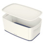 Mybox avec couvercle, petit format wow leitz , blanc gris