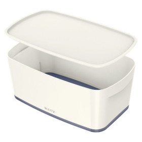 Mybox avec couvercle, petit format wow leitz , blanc gris