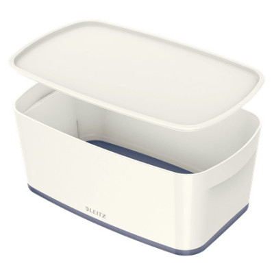 Mybox avec couvercle, petit format wow leitz , blanc gris