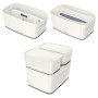 Mybox avec couvercle, petit format wow leitz , blanc gris