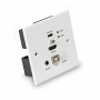 LINDY Plaque murale UK extender HDBaseT Cat.6 KVM HDMI 4K60 & Type C, 150m, émet