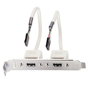 LINDY Equerre USB, 2 x IDC 5 pins, câbles 20cm
