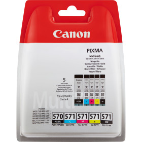 Canon ink 0372c004 pgi-570 cli-571 multipack black + color bk c m y