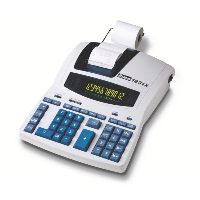 Calculatrice imprimante professionnelle 1231X, Ibico, Blanc Bleu