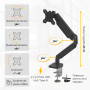 Bras porte-ecran simple platinum series