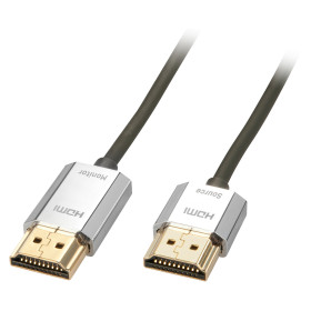 LINDY Câble HDMI High Speed CROMO Slim A A, 3m