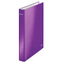 Classeur 4 anneaux plastifie a4 25mm wow leitz, violet