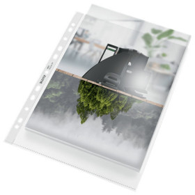 Pochette perforee a4 maxi, 100µ re cycle leitz, transparent