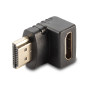 LINDY Adaptateur HDMI femelle vers HDMI mâle coudé à 90 dégrés vers le bas