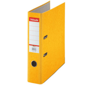 Classeur a levier carton 75mm rainbow esselte, jaune