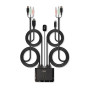 LINDY Switch KVM 2 Ports HDMI 4K60, USB Type C, USB 2.0 & Audio avec Câbles