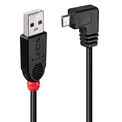 LINDY Câble USB 2.0 type A   micro-B coudé, 1m