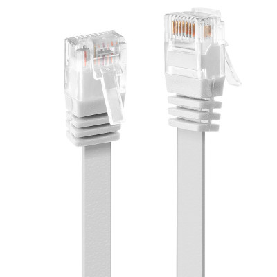 LINDY Câble réseau Plat Blanc Cat.6 U UTP, 3m