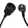 Rallonge secteur tripolaire noire - 10 m - 51022