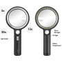 LogiLink Loupe avec manche, eclairée lampe UV & LED, rond, noir diamètre: 90 mm