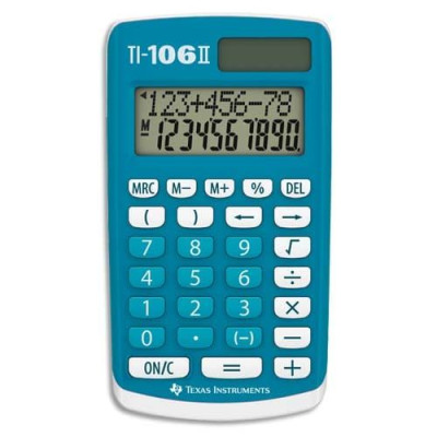 Texas Instruments Calculatrice TI-106 II  New 2026 Primaire Solaire, pile