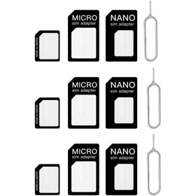 4 in1 SIM Nano Adaptateur de Carte, Nano SIM Kit, Adaptateur SIM