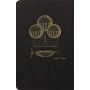 Flying Spirit Black carnet piqûre textile 11x17cm 96p ligné motifs assortis papi