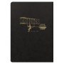 Flying Spirit Black carnet piqûre textile 14,8x21cm 96p ligné motifs assortis pa