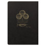 Flying Spirit Black carnet piqûre textile 14,8x21cm 96p ligné motifs assortis pa