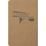 Flying Spirit Kraft carnet piqûre textile 11x17cm 96p ligné motifs assortis papi