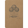 Flying Spirit Kraft carnet piqûre textile 11x17cm 96p ligné motifs assortis papi