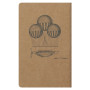 Flying Spirit Kraft carnet piqûre textile 7,5x12cm 48p ligné motifs assortis pap