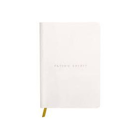 * Flying Spirit carnet cuir Blanc brochure cousue 14,8x21cm 180p DOT papier ivoi