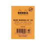 Bloc agrafé Rhodia ORANGE N°10 5,2x7,5 cm 80 feuillets ligné 80 g