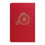 * Flying Spirit Red carnet piqûre textile 11x17cm 96p ligné motifs assortis papi