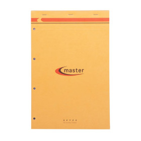Bloc Master Orange agrafé 80F 80g A4+ détachable perfo 4 trous séyès