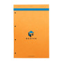 Bloc Master Orange agrafé 80F 80g A4+ détachable perfo 4 trous Q.5x5