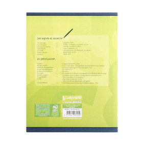 8000 PELLICULE, Cahier piqué 17x22 32p séyès agrandi 3mm 90g