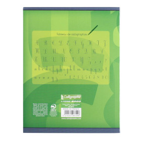 8000 PELLICULE, Cahier piqué 17x22 32p séyès agrandi 4mm 90g