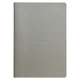 * Rhodiarama piqûre textile SILVER A5 64p ligné papier ivoire 90 g