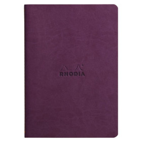 *Rhodiarama piqûre textile VIOLET A5 64p ligné papier ivoire 90 g